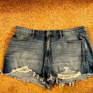 Kancan Denim Cutoff Distressed Jean Shorts.  Size Xtra Large